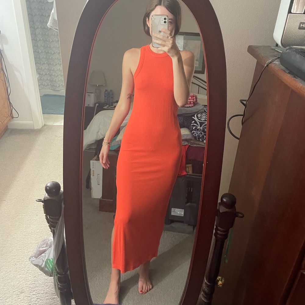 Loft Orange Maxi Dress